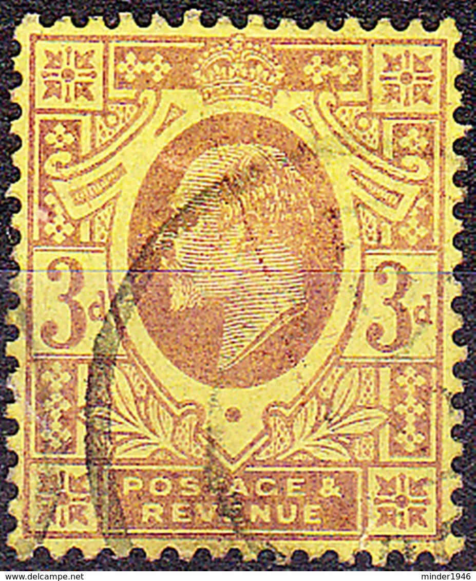 GREAT BRITAIN 1902 KEVII 3d Dull Purple/Orange-Yellow SG232 Used - Nuovi