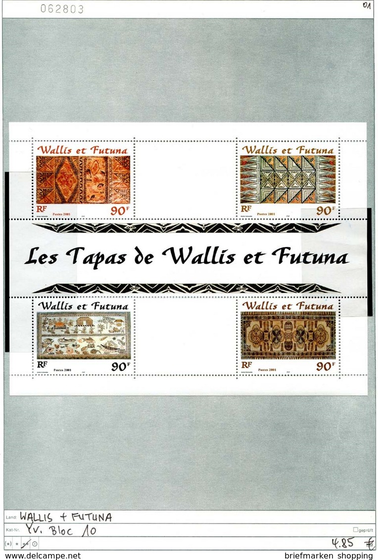 Wallis & Futuna - Michel Block 10 -  ** Mnh Neuf Postfris - - Unused Stamps