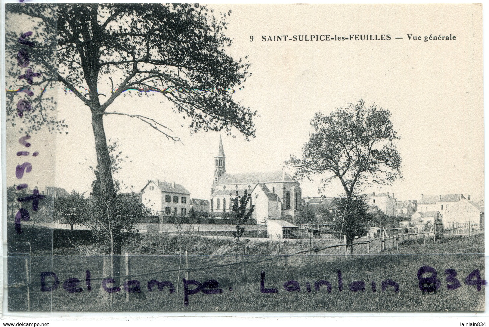 - 9  - St SULPICE LES FEUILLES - ( Hte-Vienne ), Vue Générale, Non écrite, TBE, Scans. - Saint Sulpice Les Feuilles