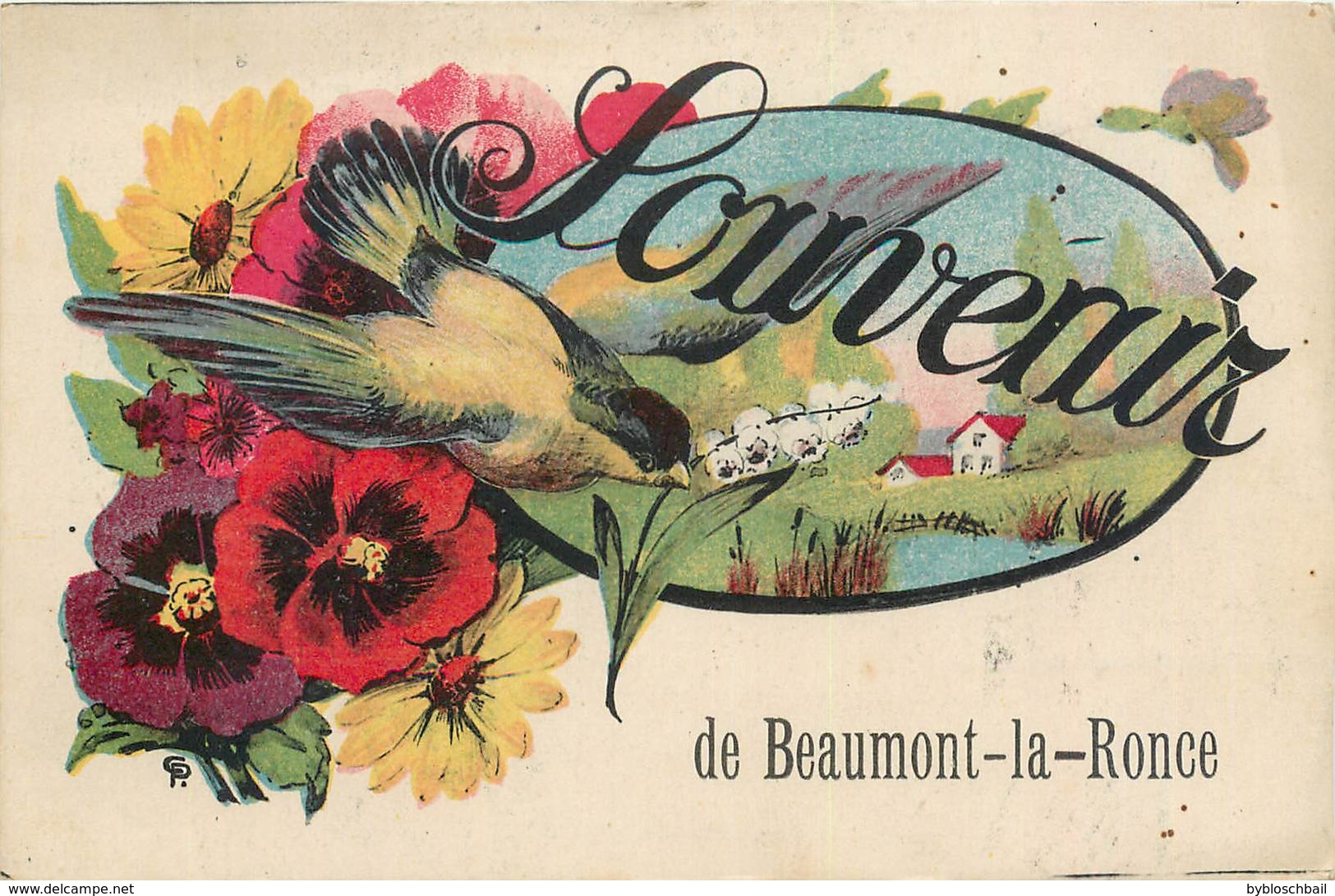 CPA 37 Indre Et Loire Beaumont-la-Ronce Souvenir De - Beaumont-la-Ronce