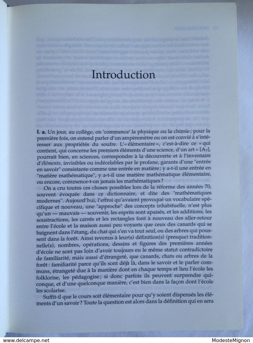 Dictionnaire de mathématiques élémentaires. Pédagogie, langue, méthode, exemples, étymologie, histoire, curiosités.