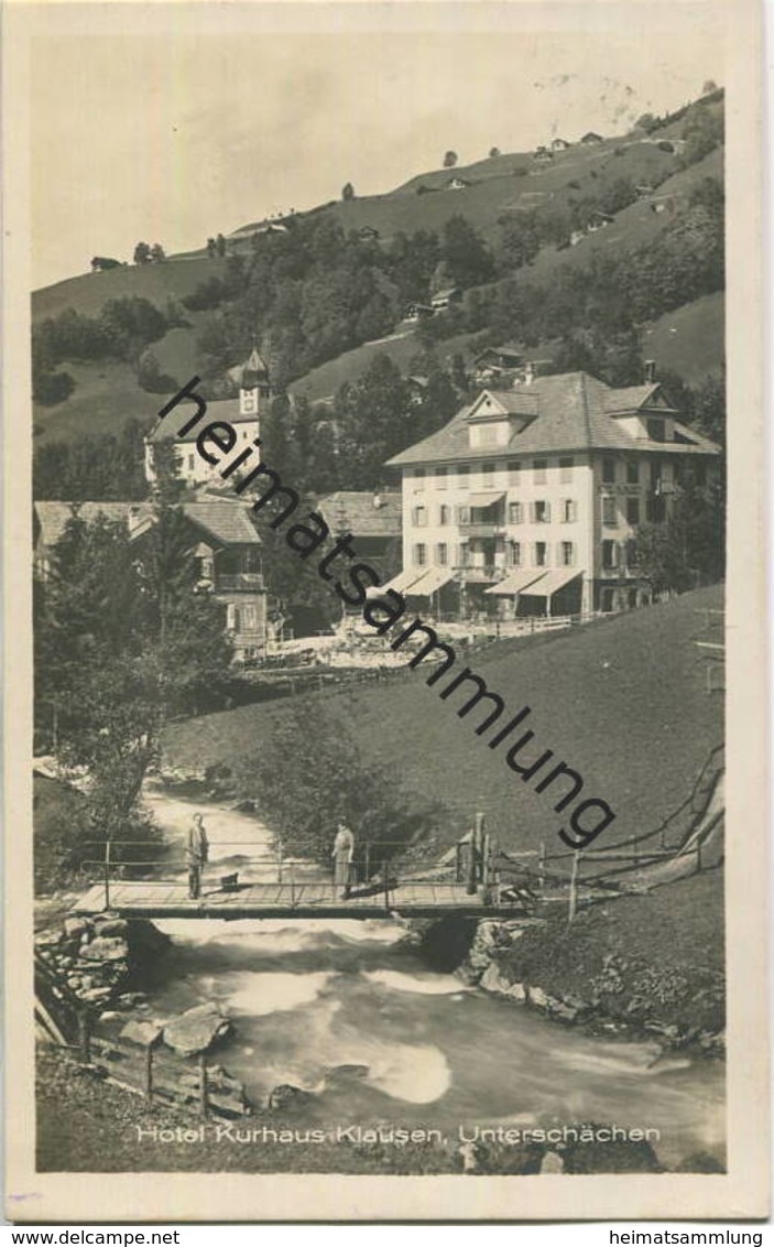 Unterschächen - Hotel Kurhaus Klausen - Foto-AK Gel. 1934 - Unterschächen
