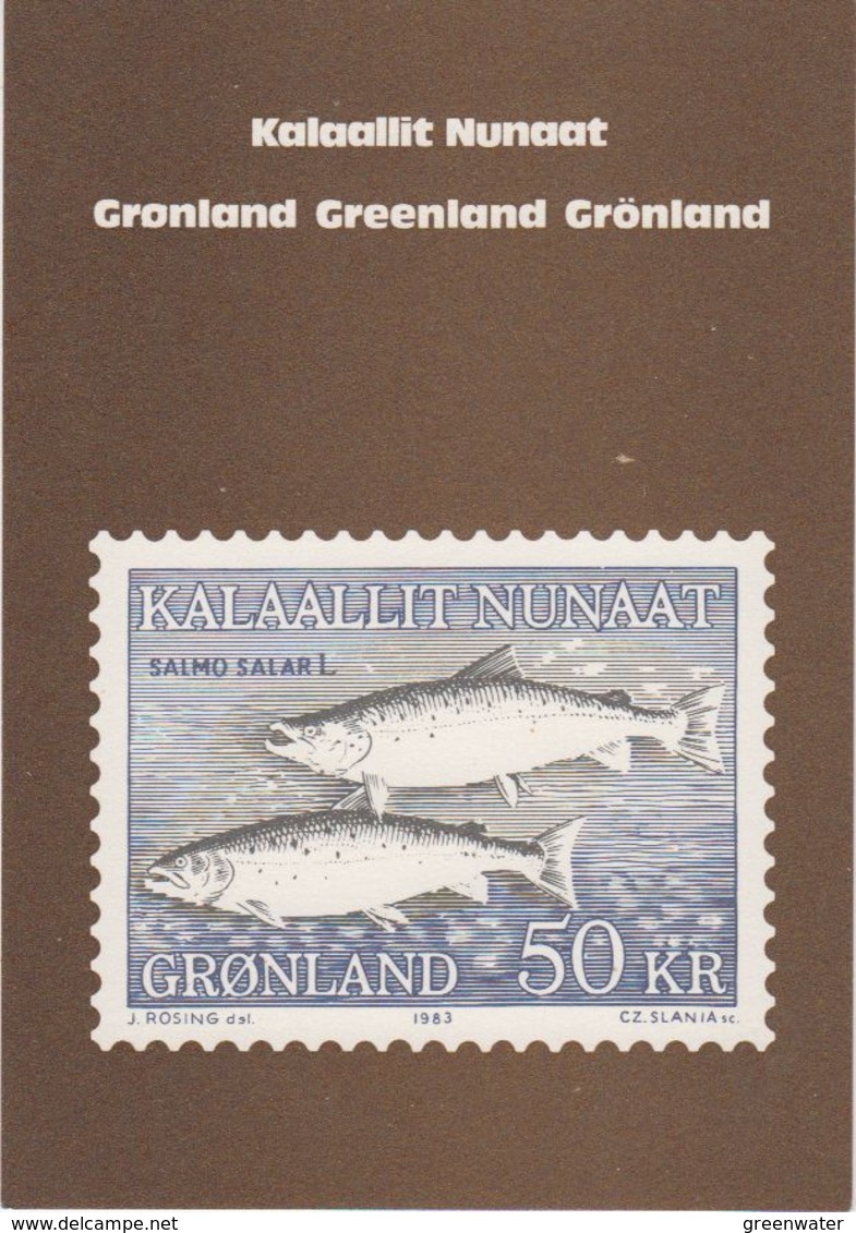 Greenland 1983 Postcard With Reprint Of Stamp 50Kr Unused (44050A) - Lettres & Documents