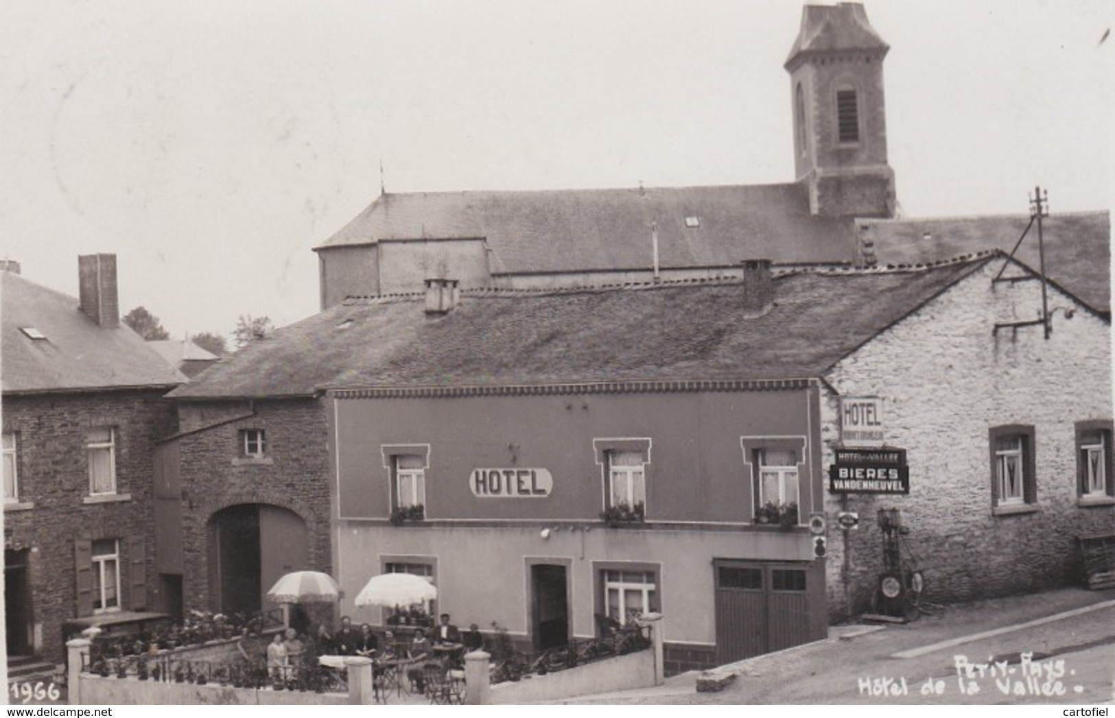 PETIT-FAYS-HOTEL DE LA VALLEE-BIERES VANDENHEUVEL-BROMIDE PHOTO-CARTE ENVOYEE-'30-VERS ANVERS-VOYEZ LES 2 SCANS-RARE ! - Bievre