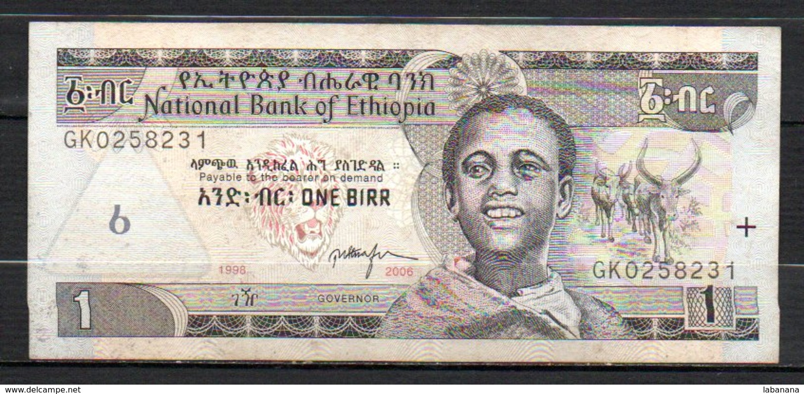 329-Ethiopie Billet De 1 Birr 2006 GK025 - Ethiopia