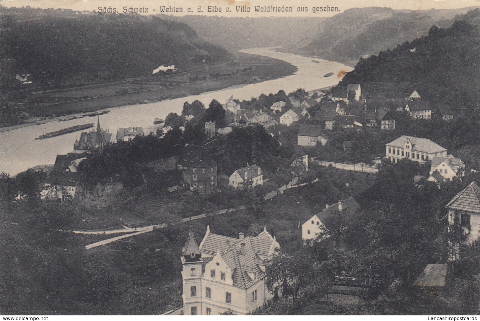 Postcard Sachs Schweiz Wehlen A D Elbe V Villa Waldfrieden Aus Gesehen My Ref  B13488 - Wehlen