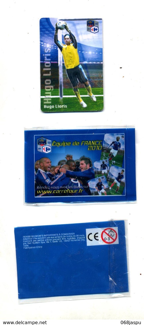 Magnet Carrefour Equipe France Football 2010  Lloris + Pochette - Sports