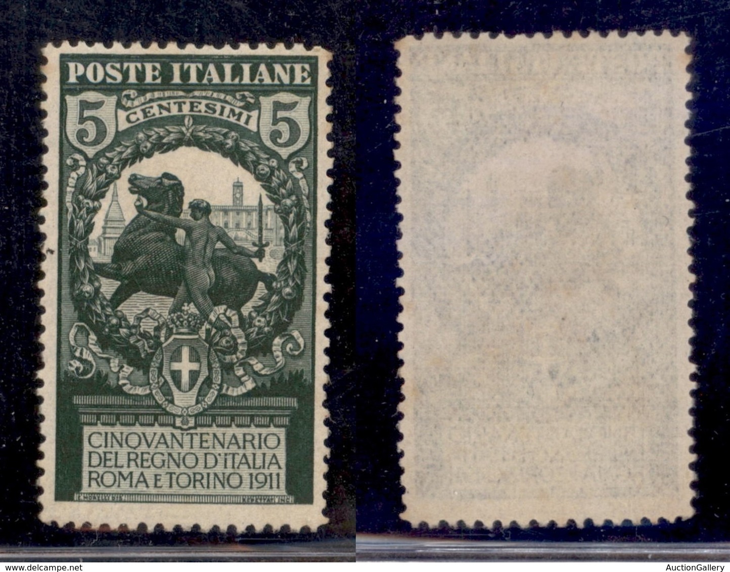 REGNO - 1911 - 5 + 5 Cent Unità (93) - Gomma Integra (175) - Other & Unclassified