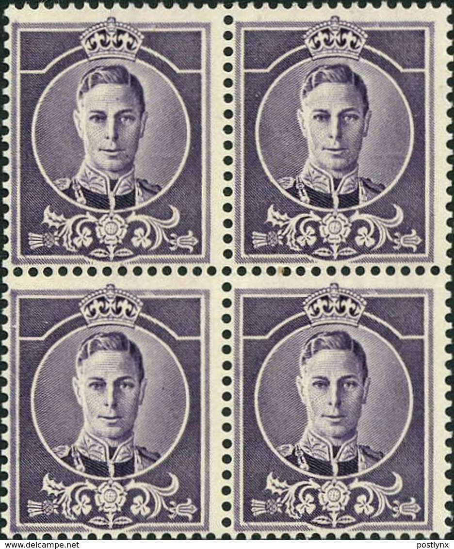 AUSTRALIA 1937 George VI WATERLOW Purple ESSAY 4-block - Probe- Und Nachdrucke