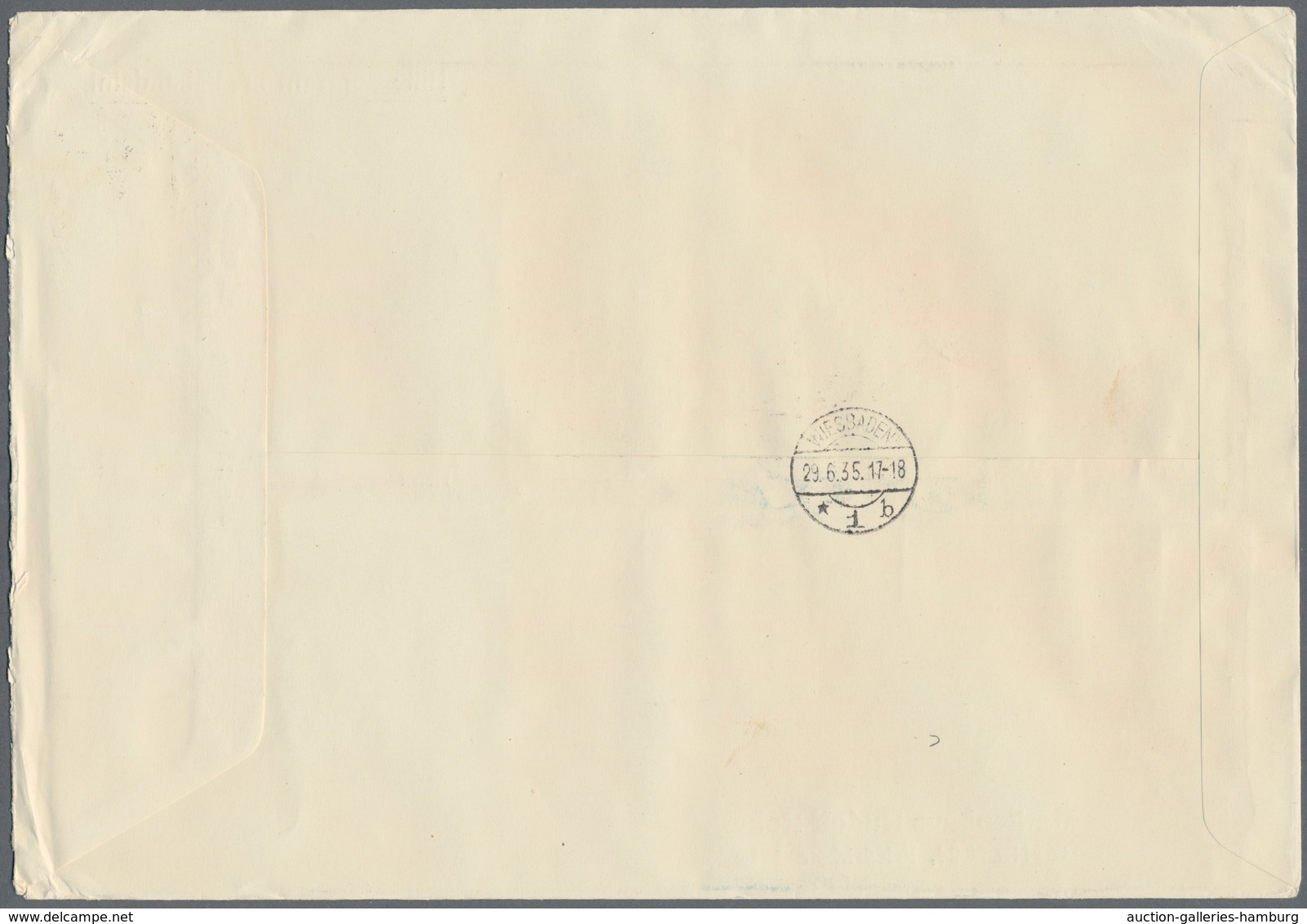 Deutsches Reich - 3. Reich: 1935, Ostropa-Block Mit Beifrankatur 8 Pfg. Hindenburg, Portogerechte Fr - Other & Unclassified