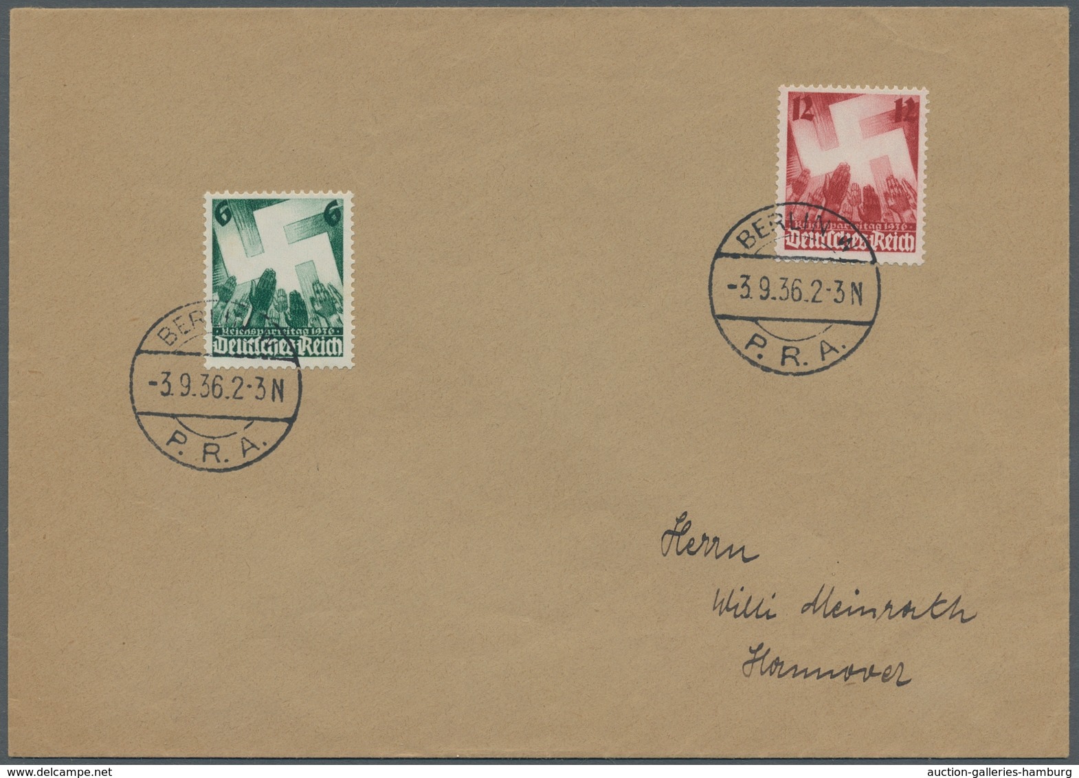 Deutsches Reich - 3. Reich: 1936, Reichsparteitag, Kplt. Satz Auf FDC, Entwertet Mit Berlin P.R.A. V - Altri & Non Classificati