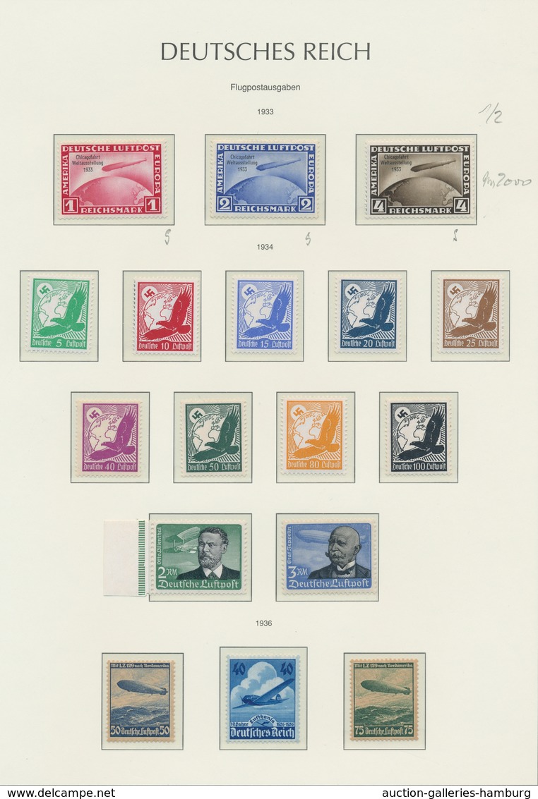 Deutsches Reich - 3. Reich: 1933-45, Komplette Sammlung Im Neuwertigen "Leuchtturm-SF"-Vordruckalbum - Altri & Non Classificati