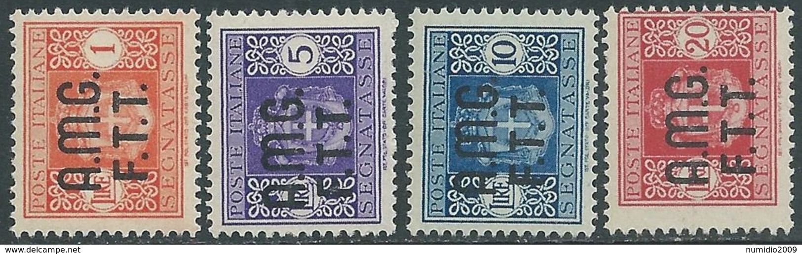 1947 TRIESTE A SEGNATASSE 4 VALORI MNH ** - RA20-8 - Taxe