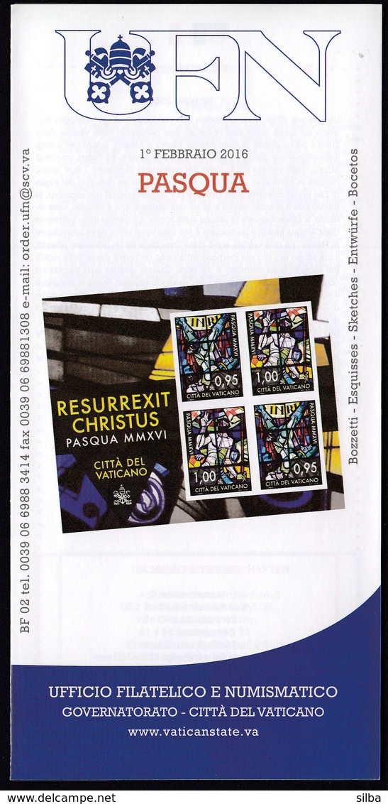 Vatican 2016 / Easter / Prospectus, Leaflet - Brieven En Documenten