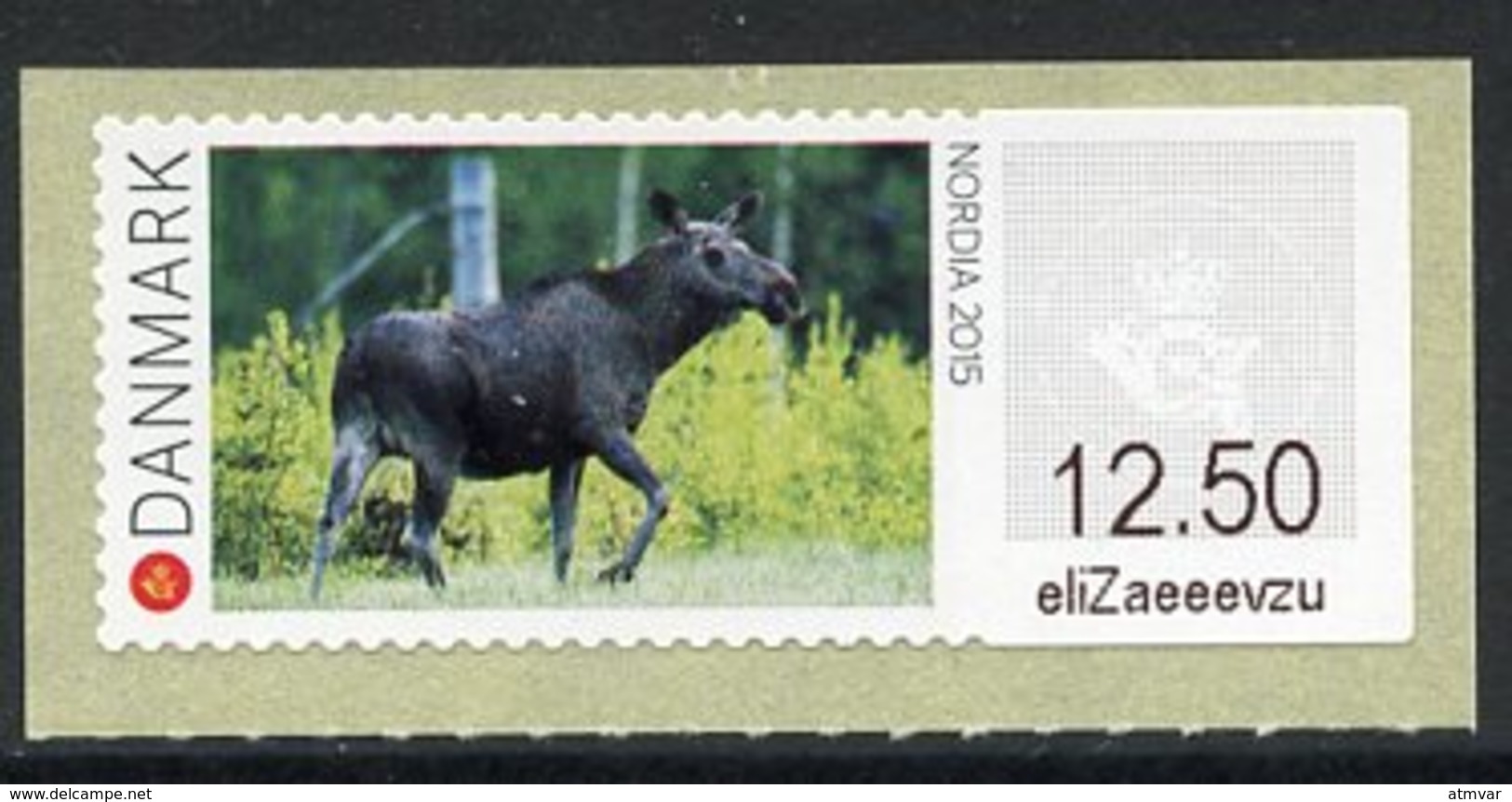 DENMARK / DANEMARK (2015) - ATM NORDIA 2015 - Cow Elk, Alces Alces, élan, Ante - Machine Labels [ATM]