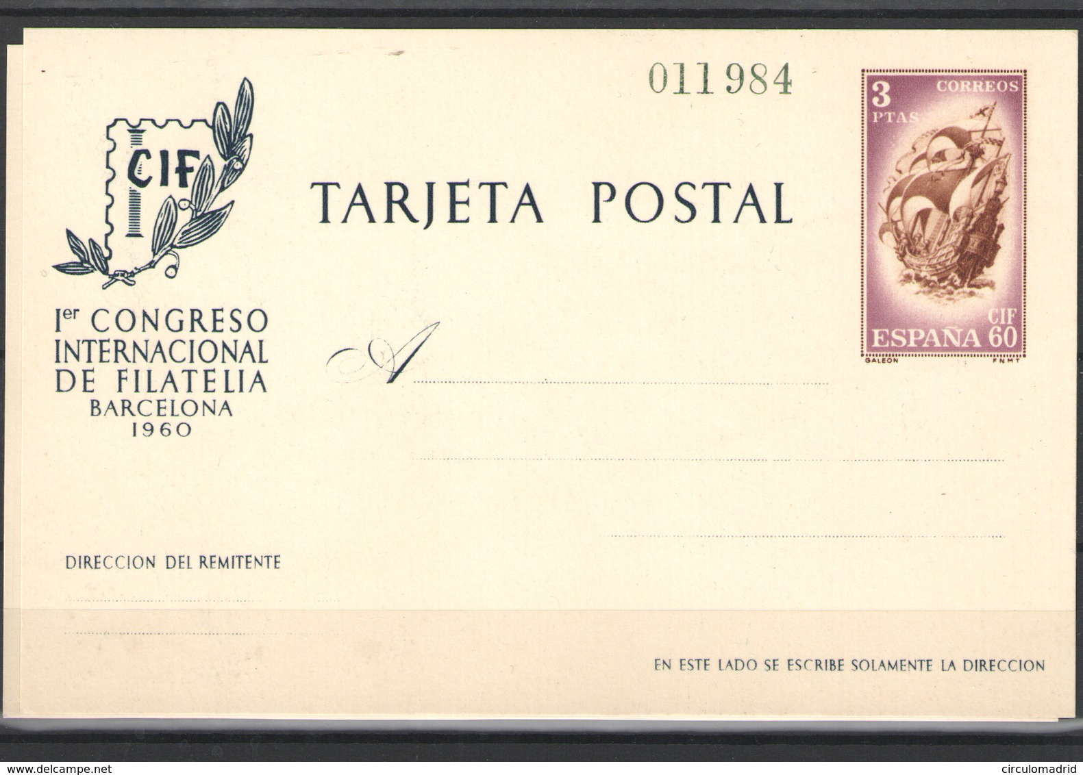 España (Tarjeta Entero Postal) Nº 88/89. Año 1960 - Otros & Sin Clasificación