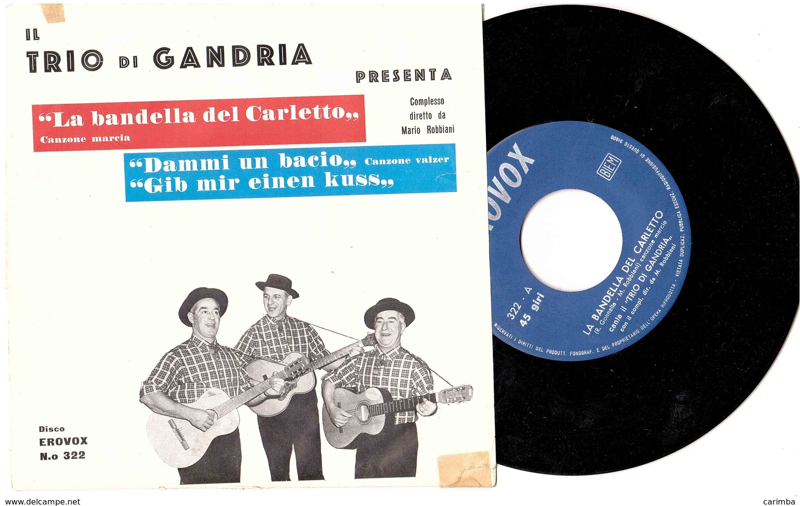 TRIO DI GANDRIA  LA BANDELLA DEL CARLETTO DAMMI UN BACIO - Country & Folk