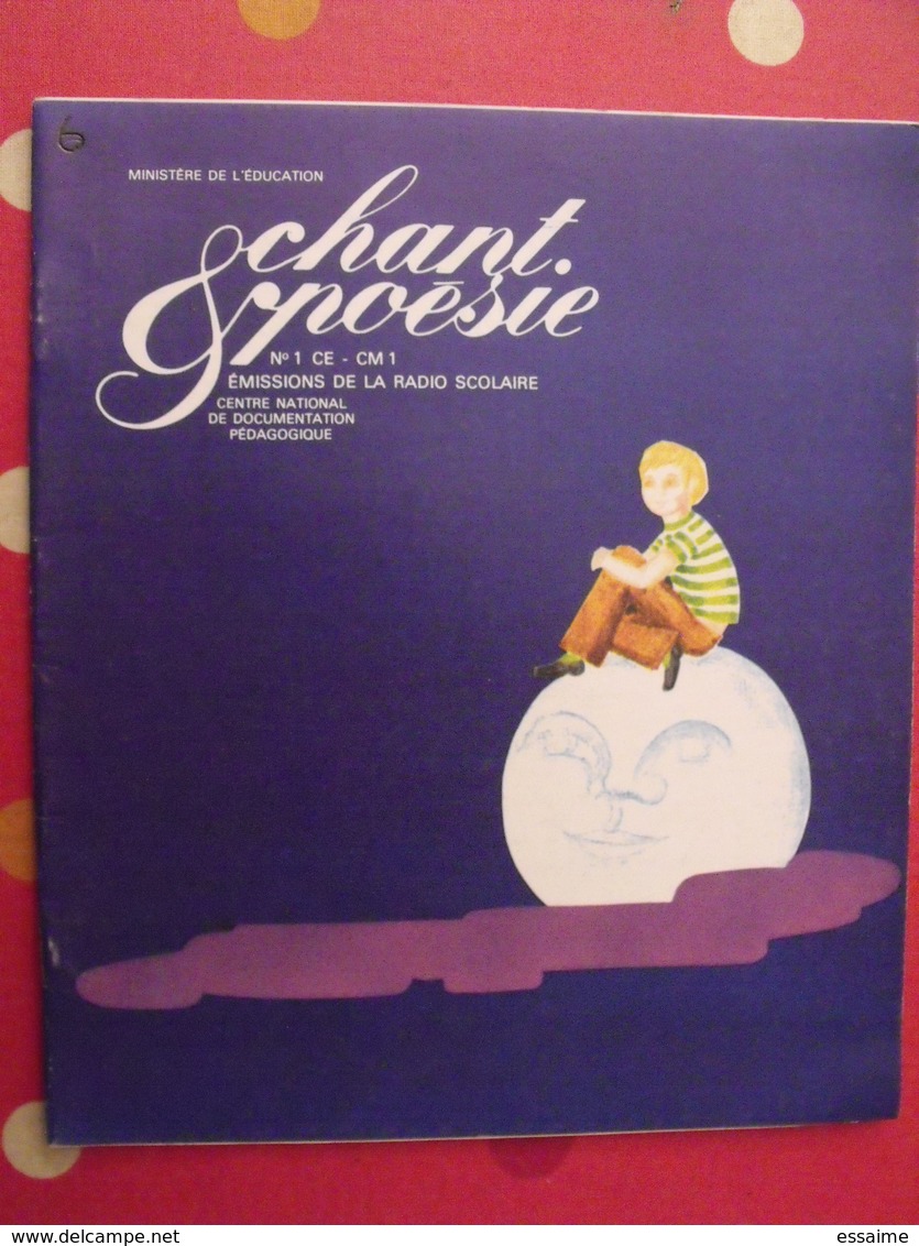 lot de 7 revues chant et poésie. colette chaumet. ofrateme. 1976-1977. radio scolaire