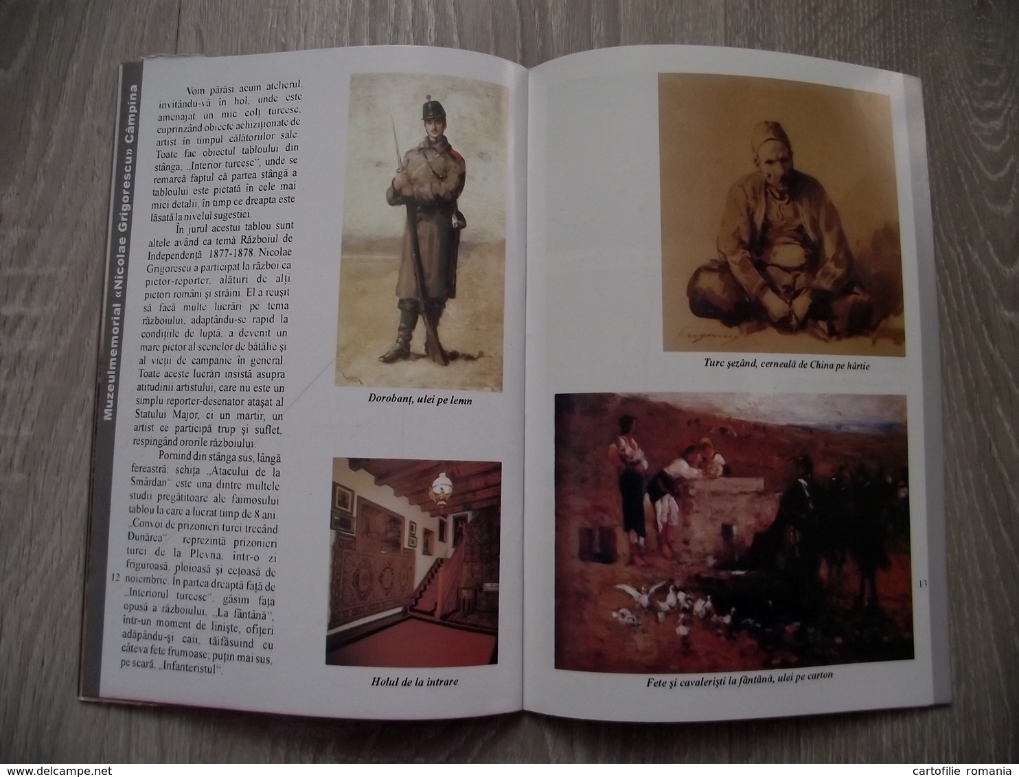 Romania - Prahova Campina - Nicolae Grigorescu memorial house museum - Tourism book brochure illustrations 18 pages