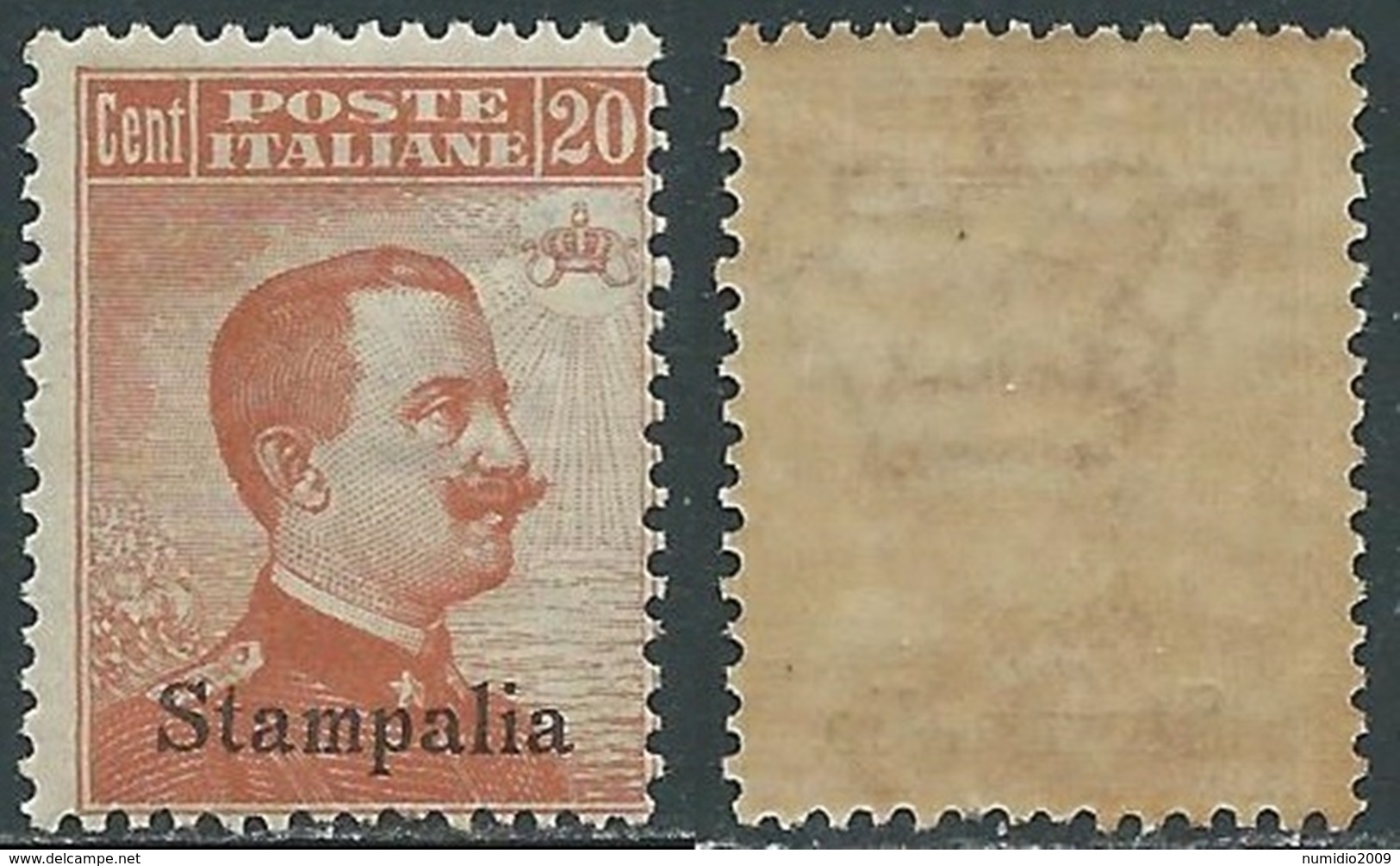 1921-22 EGEO STAMPALIA EFFIGIE 20 CENT MNH ** - E155-2 - Egée (Stampalia)