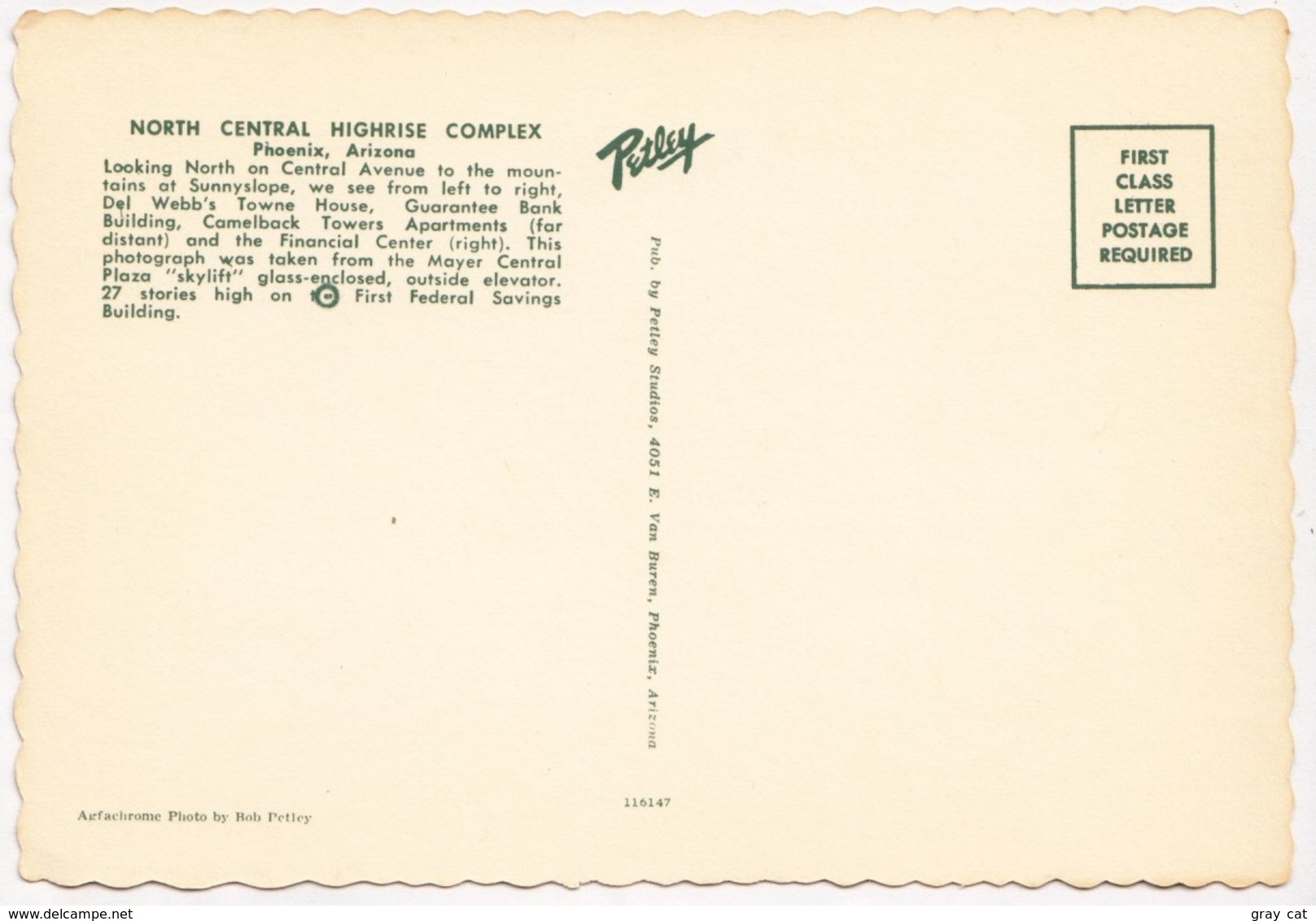 Phoenix, Arizona, North Central Highrise Complex, Unused Postcard [23412] - Phönix