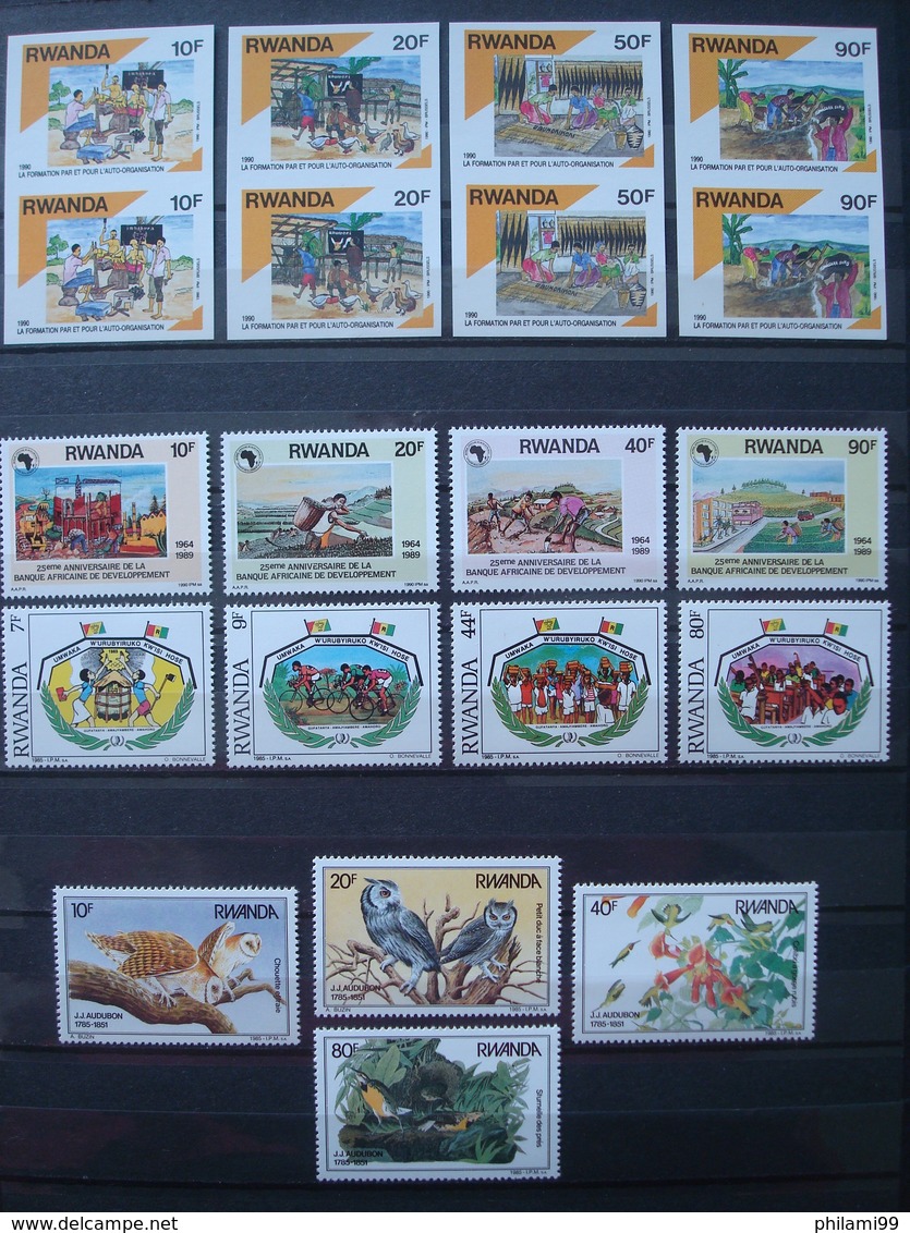 RWANDA ZAIRE MNH** BURUNDI Used / 4 SCANS / NICE THEMA O/w FAUNA, IMPERFORATED, BUZIN - Collections