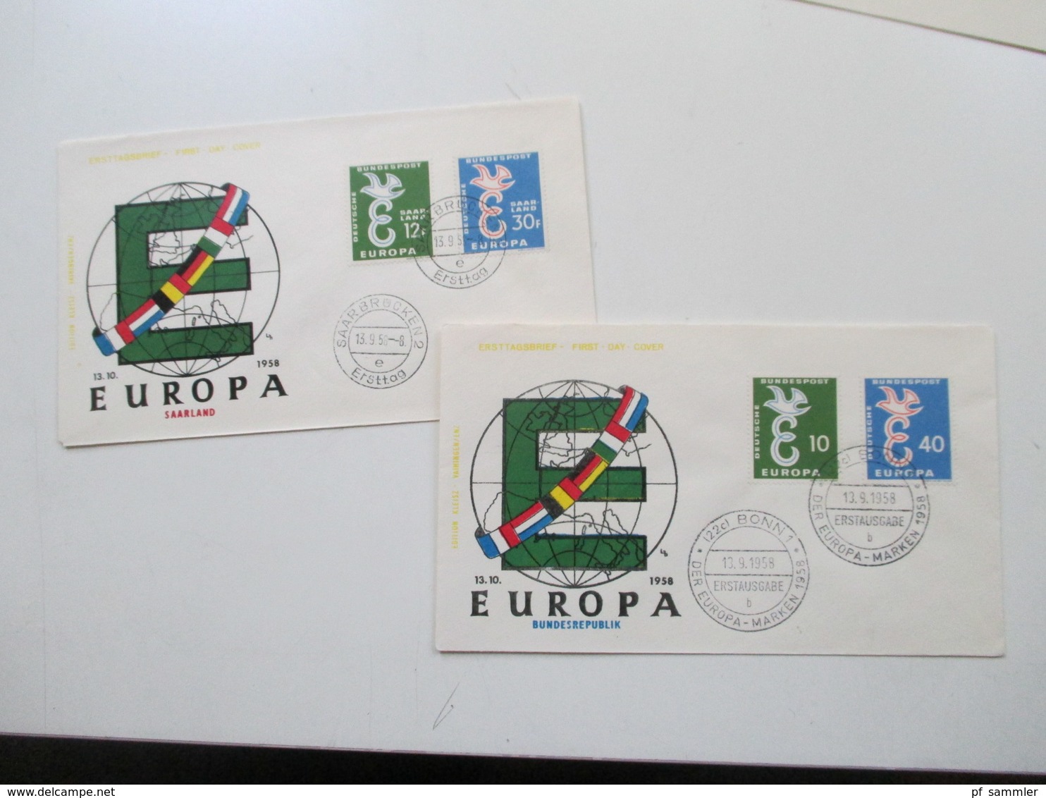 Europa Cept 1958 FDC / Sonderbelege 8 Stk. 1x 1961 Verschiedene Länder! - 1958