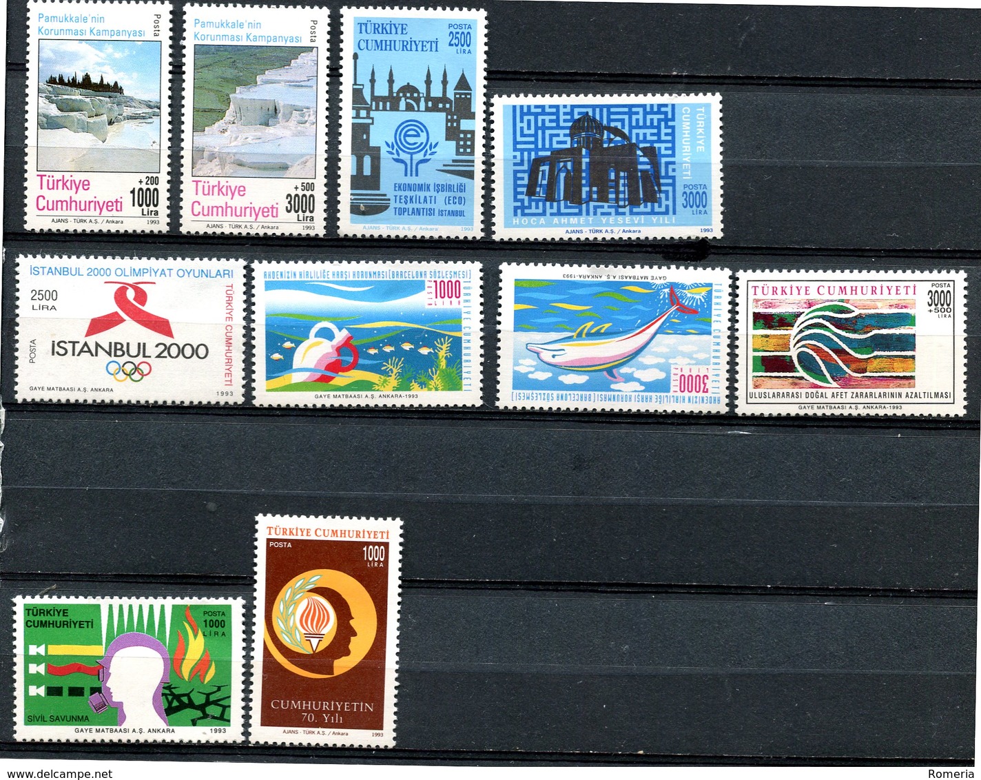 Turquie - 1993 - Lots Timbres ** - Nºs Dans Description - Ongebruikt