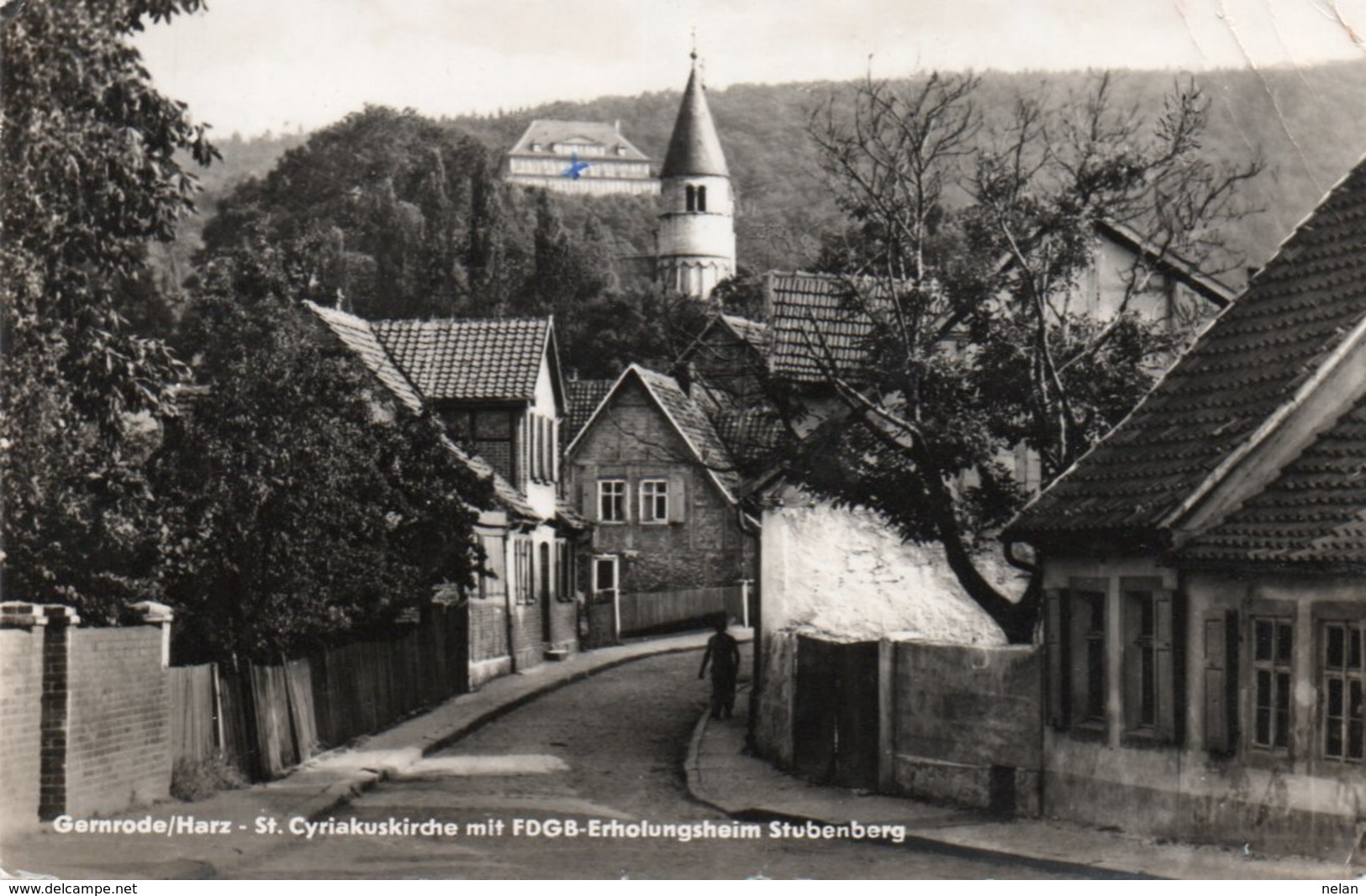 GERNRODE-HARZ-ST. CYRIAKUSKIRCHE-REAL PHOTO- VIAGGIATA 1959 - Harzgerode