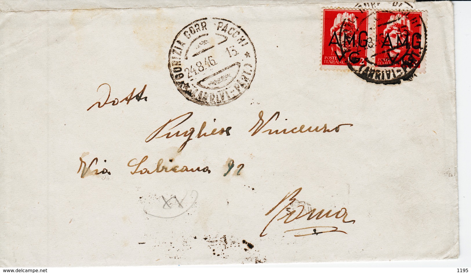 Trieste VG, Lettera Affrancata Con  Sassone  9 X 2 Viaggiata (05269) - Poststempel