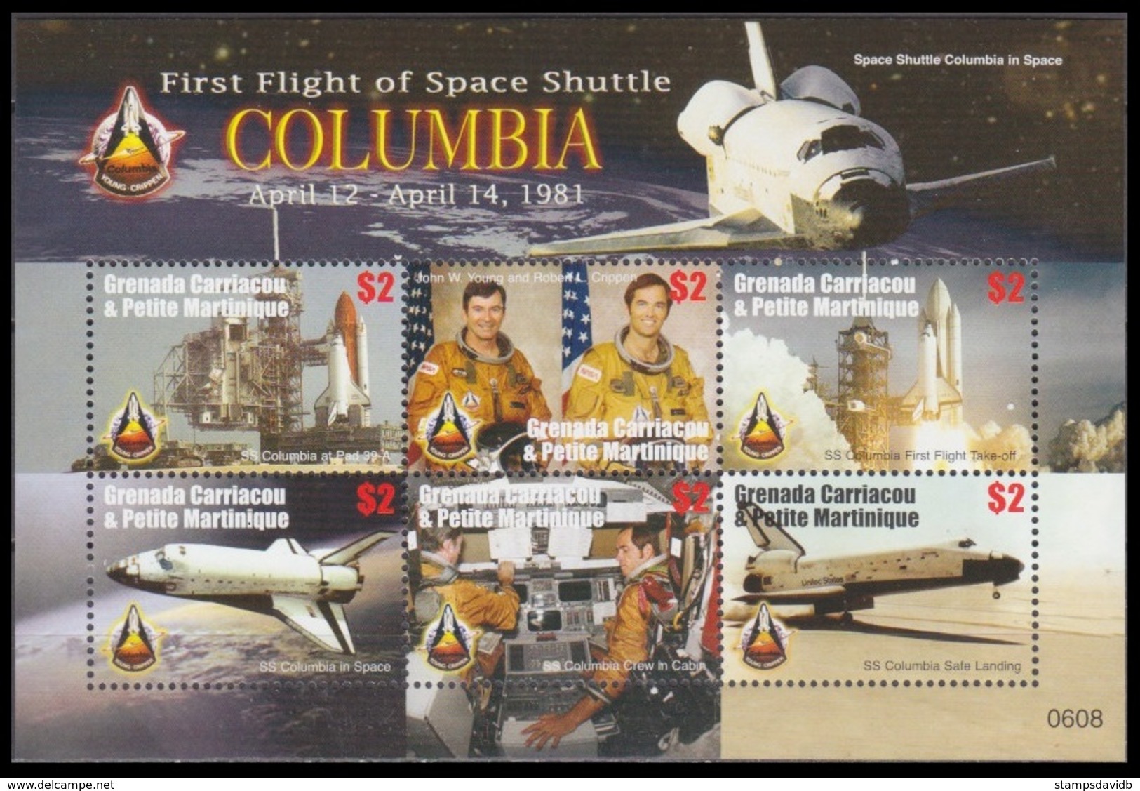 2006	Grenada - Grenadines	4270-75KL	Space Shuttle Columbia 	10,00 € - Nordamerika