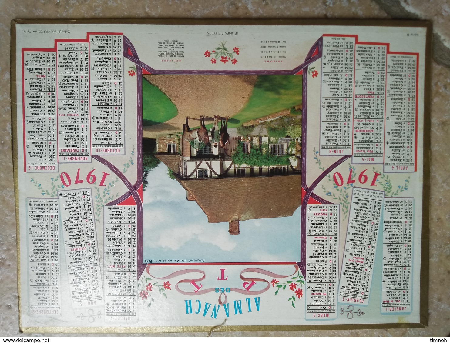 1970 - ALMANACH DES P.T.T CALENDRIERS OLLER - 91 ESSONNE - 1970 - JEUNES ECUYERS - Grand Format : 1991-00