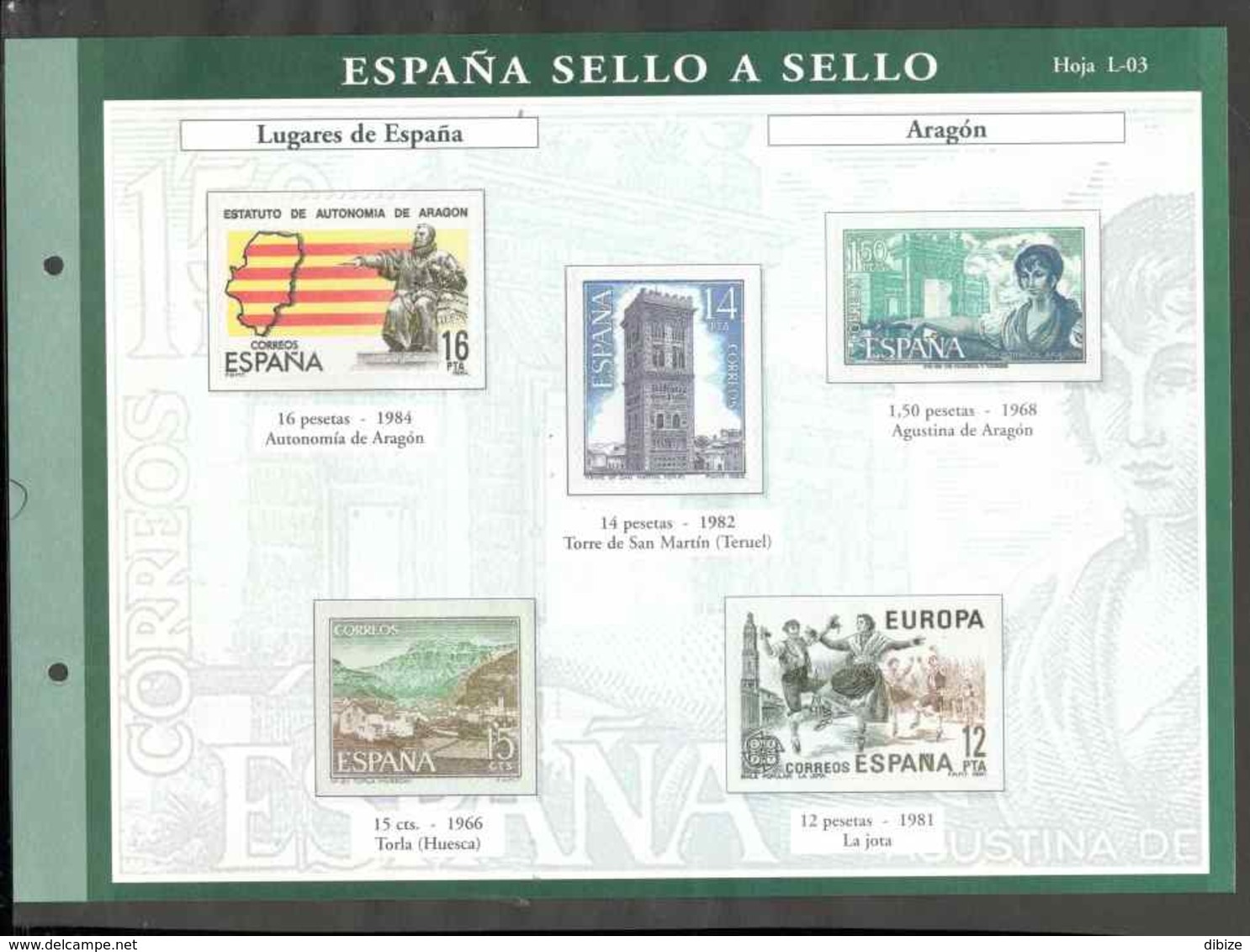 España sello a sello. Colección limitada  numerada. 18 entregas El País. N° 3 a 6. 8 a 14. 33 a 35. 48 a 51. Reproducion