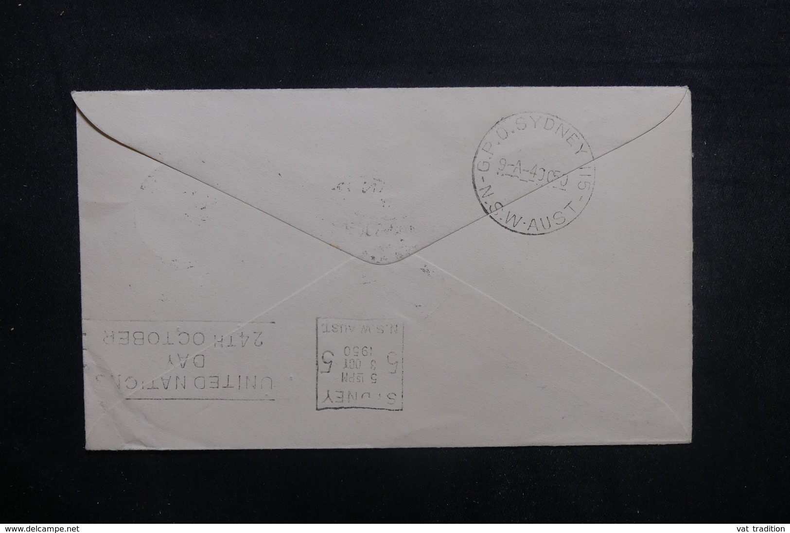 NOUVELLE ZÉLANDE - Enveloppe 1er Vol Wellington / Sydney En 1950 , Affranchissement Plaisant - L 40517 - Covers & Documents