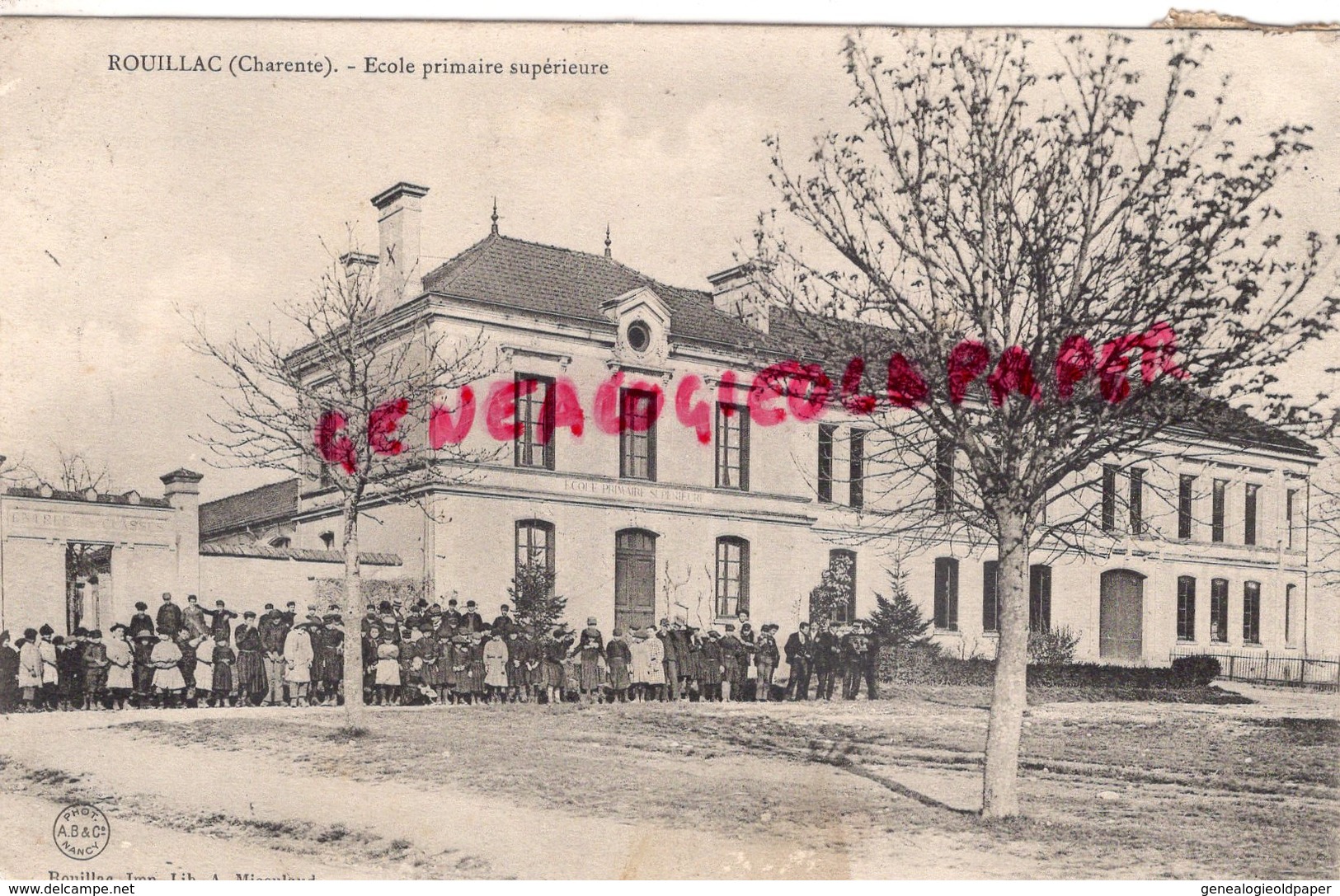 16 -ROUILLAC - ECOLE PRIMAIRE SUPERIEURE -CHARENTE  1905 - Rouillac