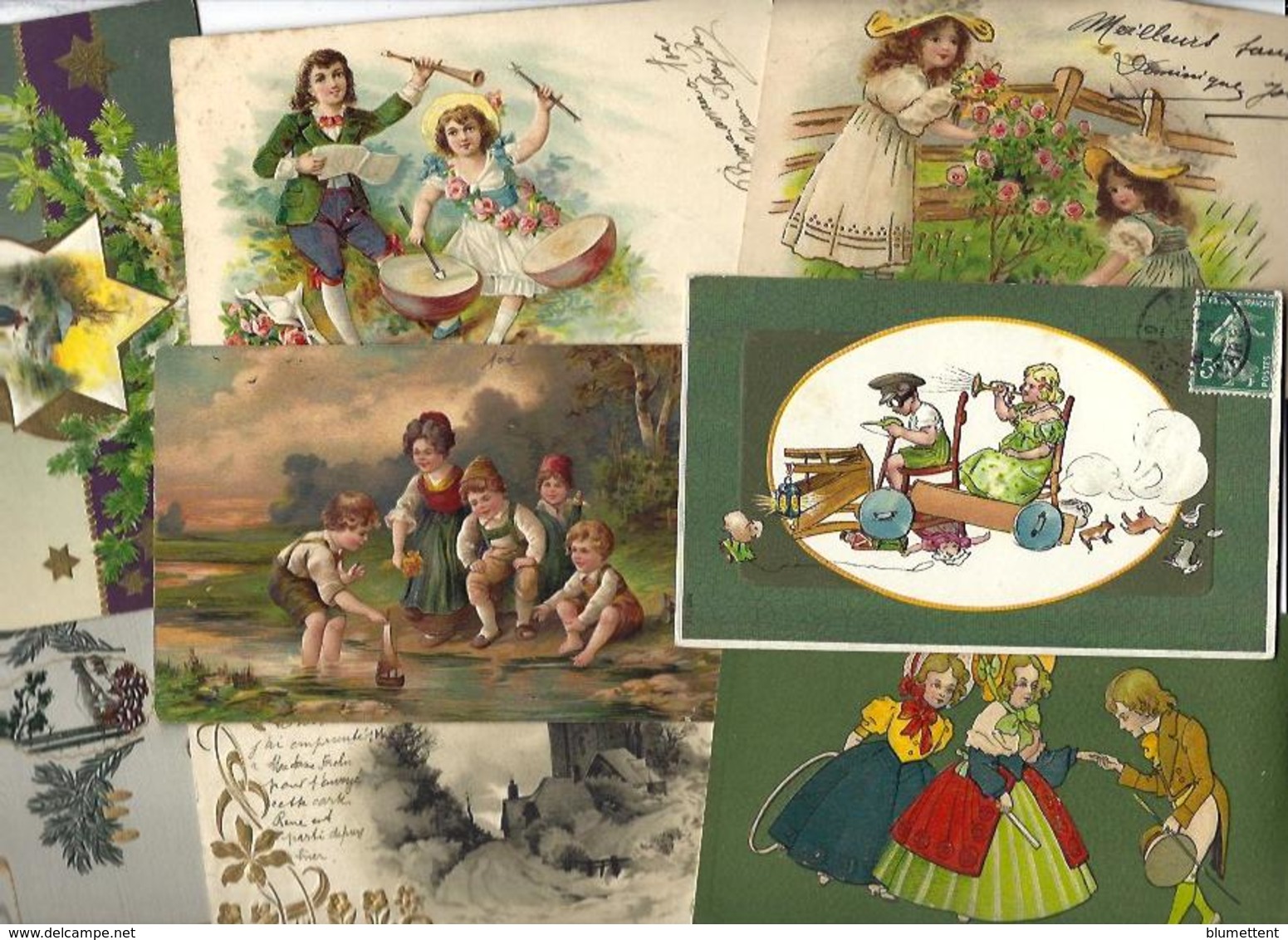 Lot 2030 De 10 CPA Fantaisies Gaufrées Embossed Illustrateurs Déstockage Pour Revendeurs Ou Collectionneurs - 5 - 99 Cartes