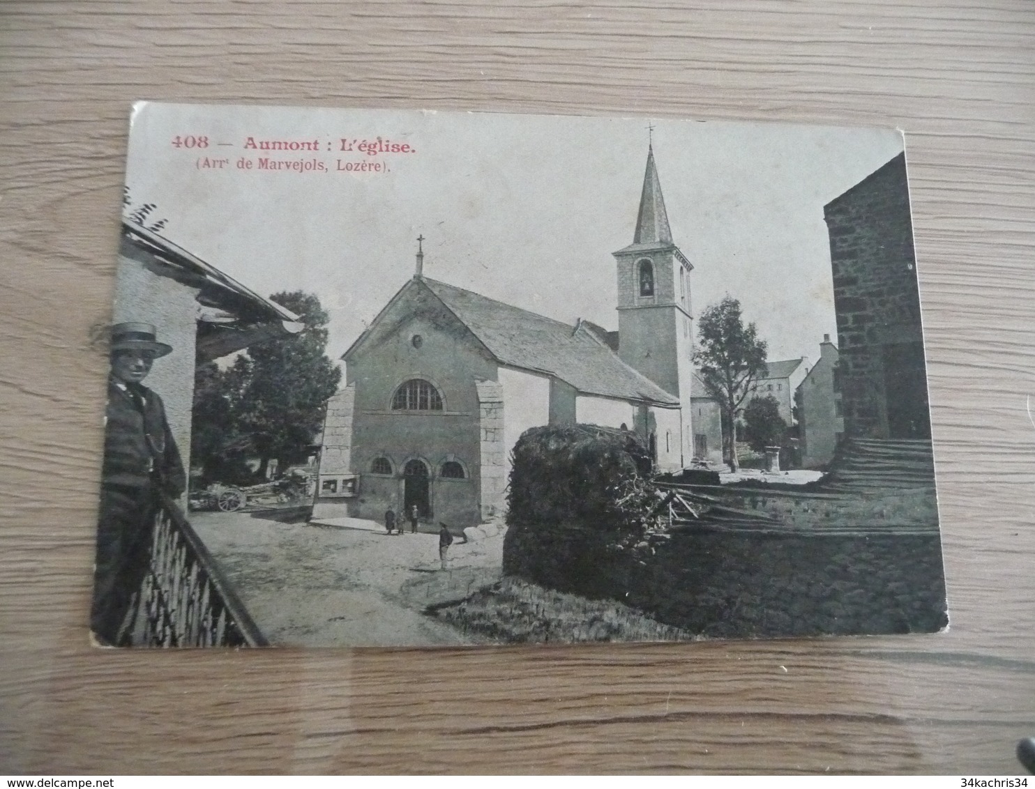 CPA 48 Lozère Aumont L'église   BE - Aumont Aubrac