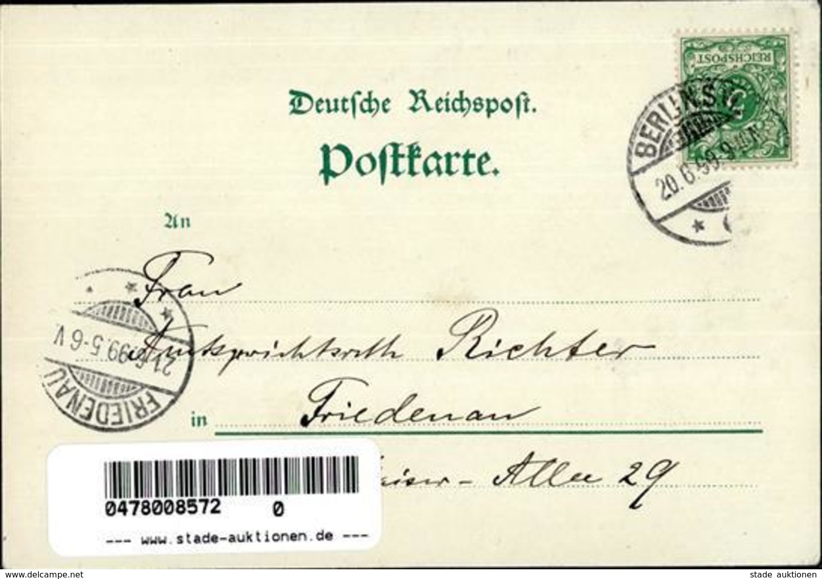 Berlin Mitte (1000) Cafe Bären P. H. Inhoffen Schloss Contor  1899 I-II (Ecken Abgestoßen) - Sonstige & Ohne Zuordnung