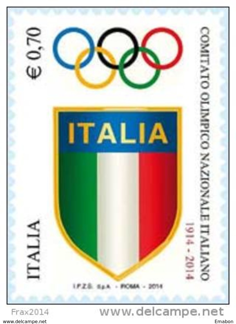 REPUBBLICA ITALIANA - ITALY - ANNO 2014 - SPORT CONI COMITATO OLIMPICO NAZIONALE ITALIANO -  NUOVI  MNH ** - Other & Unclassified