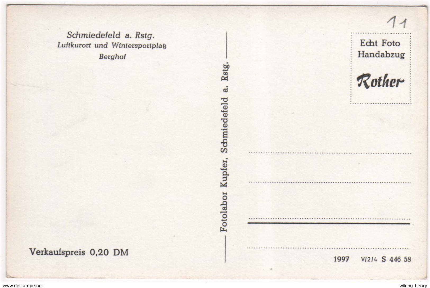 Schmiedefeld - S/w Berghof - Schmiedefeld