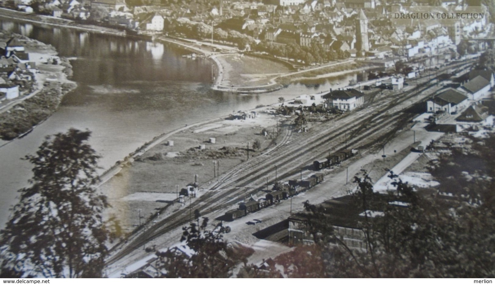 D166983 AK - Wertheim Blick Auf Stadt Taubermündung Und Bahnhof  PU 1953 - Wertheim