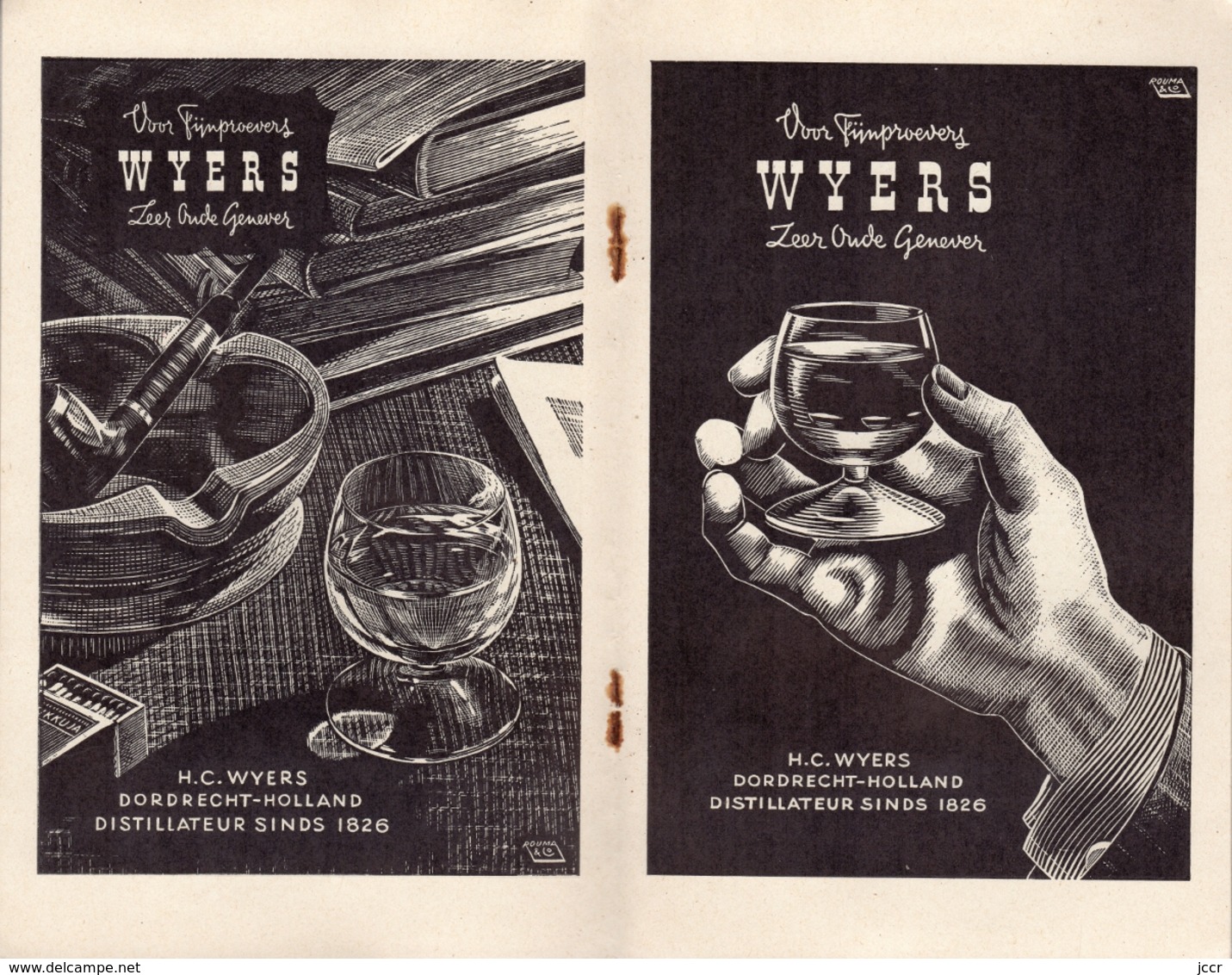H. C. Wyers C.V. Dordrecht - Holland Distillateur Sinds 1826 Dordrecht - Brochure Publicitaire - Küche & Wein