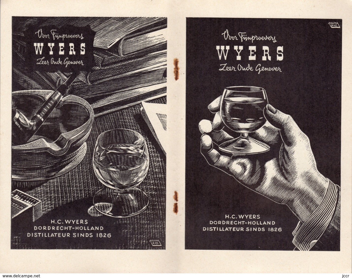 H. C. Wyers C.V. Dordrecht - Holland Distillateur Sinds 1826 Dordrecht - Brochure Publicitaire - Culinaria & Vinos