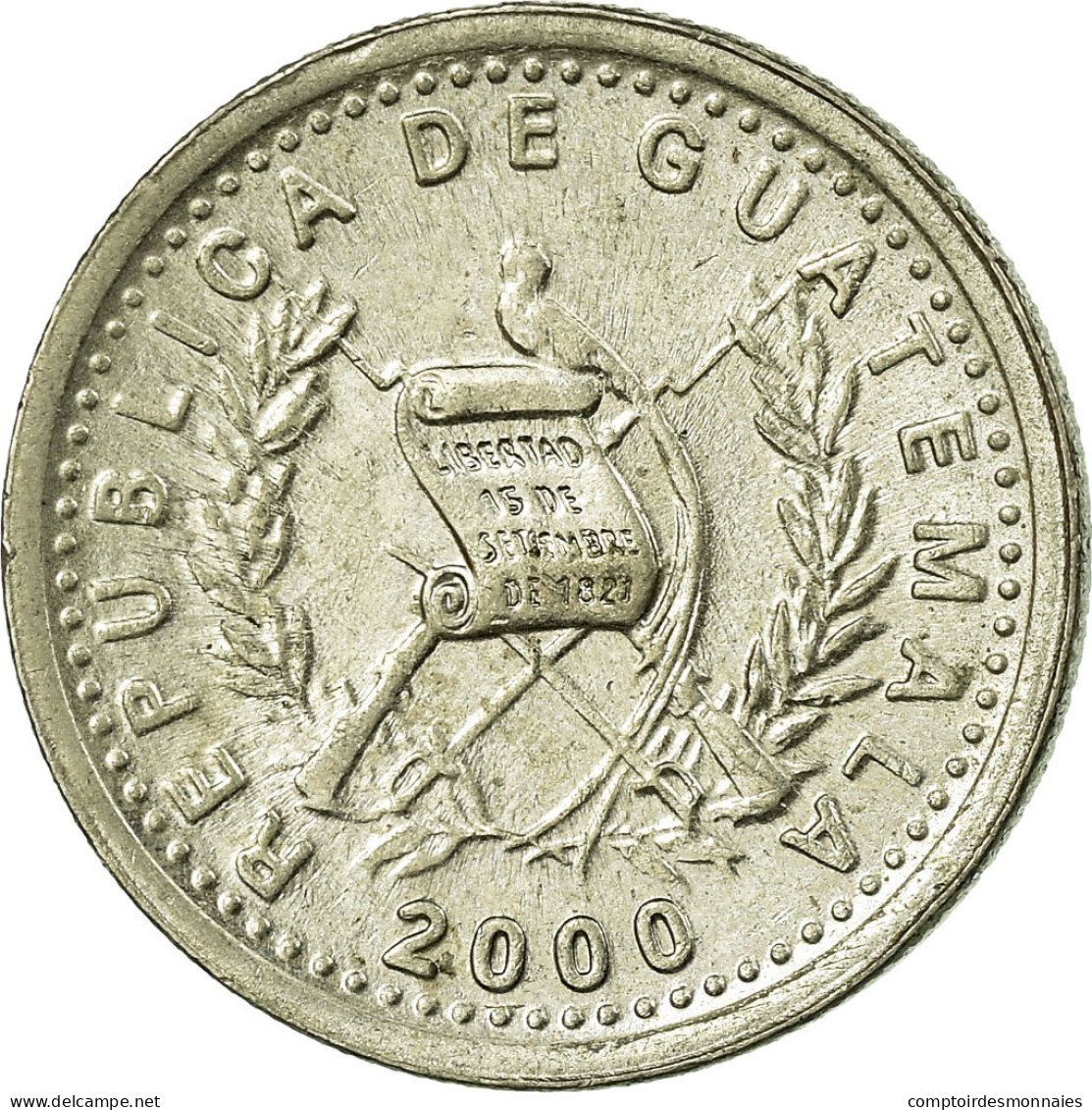 Monnaie, Guatemala, 5 Centavos, 2000, TTB, Copper-nickel, KM:276.6 - Guatemala