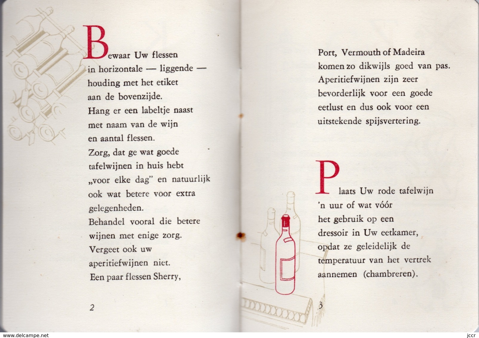 Wenken Voor Liefhebbers Van De Wijn (Astuces Pour Les Amateurs De Vin) - H. C. Wyers C.V. Dordrecht - Vers 1955 - Küche & Wein