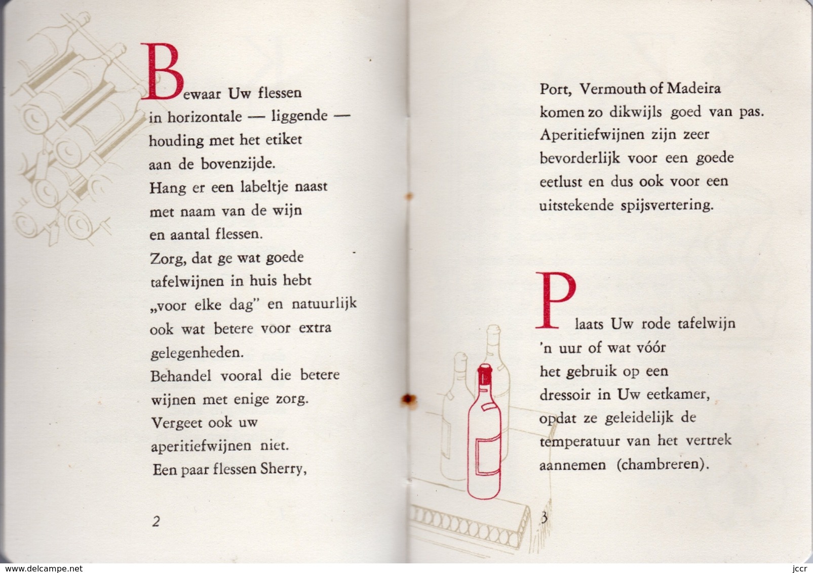 Wenken Voor Liefhebbers Van De Wijn (Astuces Pour Les Amateurs De Vin) - H. C. Wyers C.V. Dordrecht - Vers 1955 - Cooking & Wines