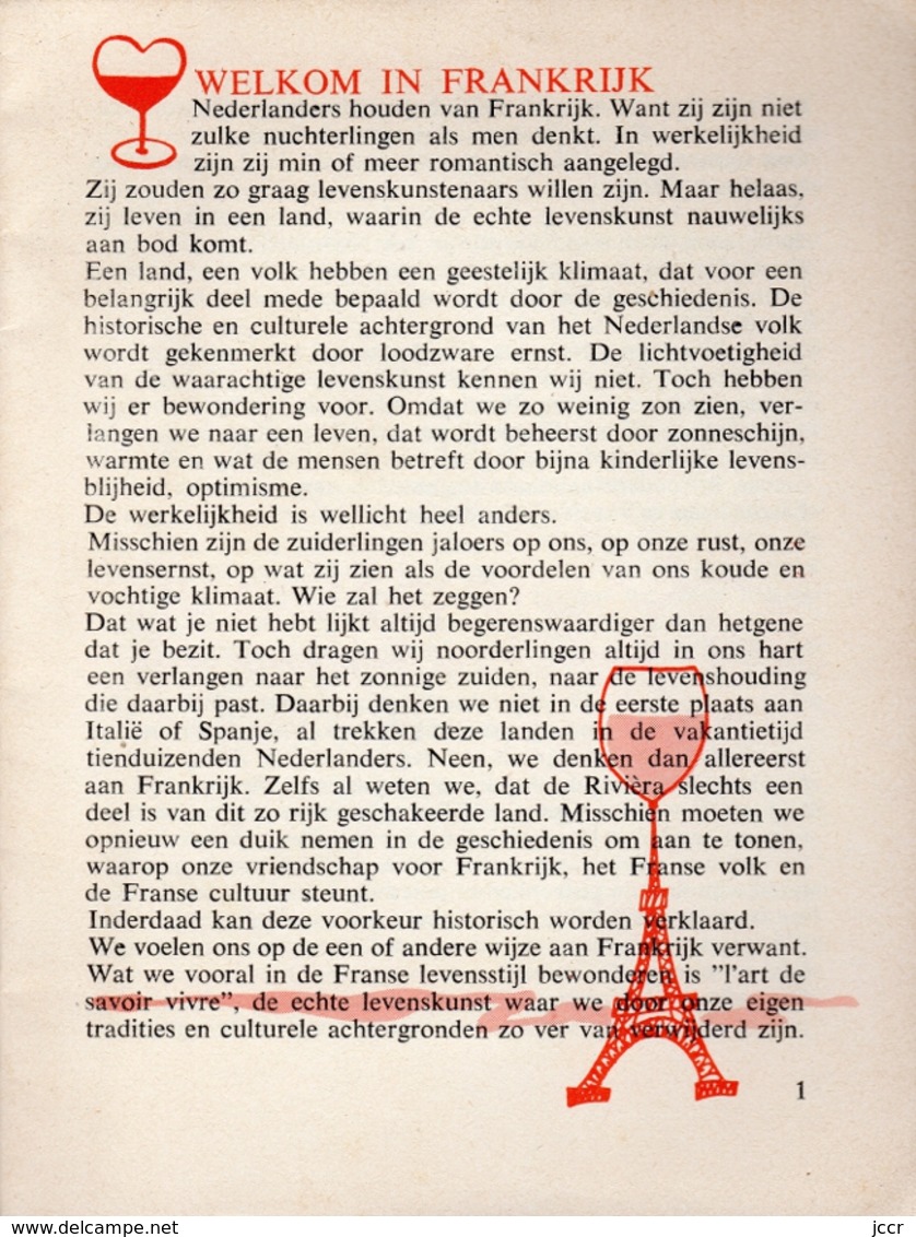 De Franse Wijn Inhet Nederlandse Gezin (Le Vin Français Dans La Famille Néerlandaise) Door Martin Paulissen - Vers 1960 - Küche & Wein