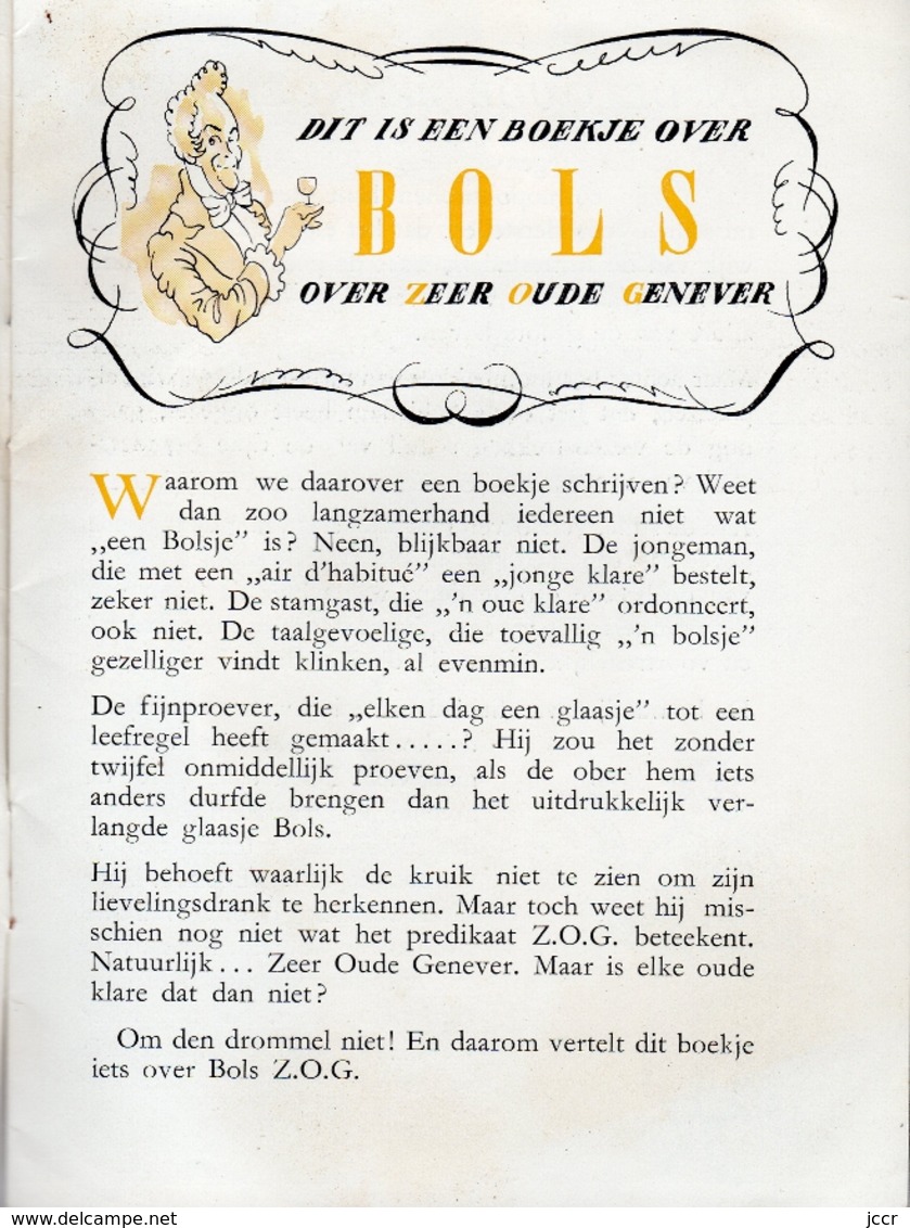 Bols Z.o.g. (zeer Oude Genever) (genièvre) - Vers 1960 - Küche & Wein
