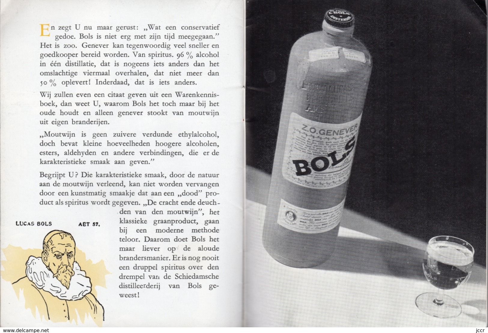 Bols z.o.g. (zeer oude genever) (genièvre) - vers 1960