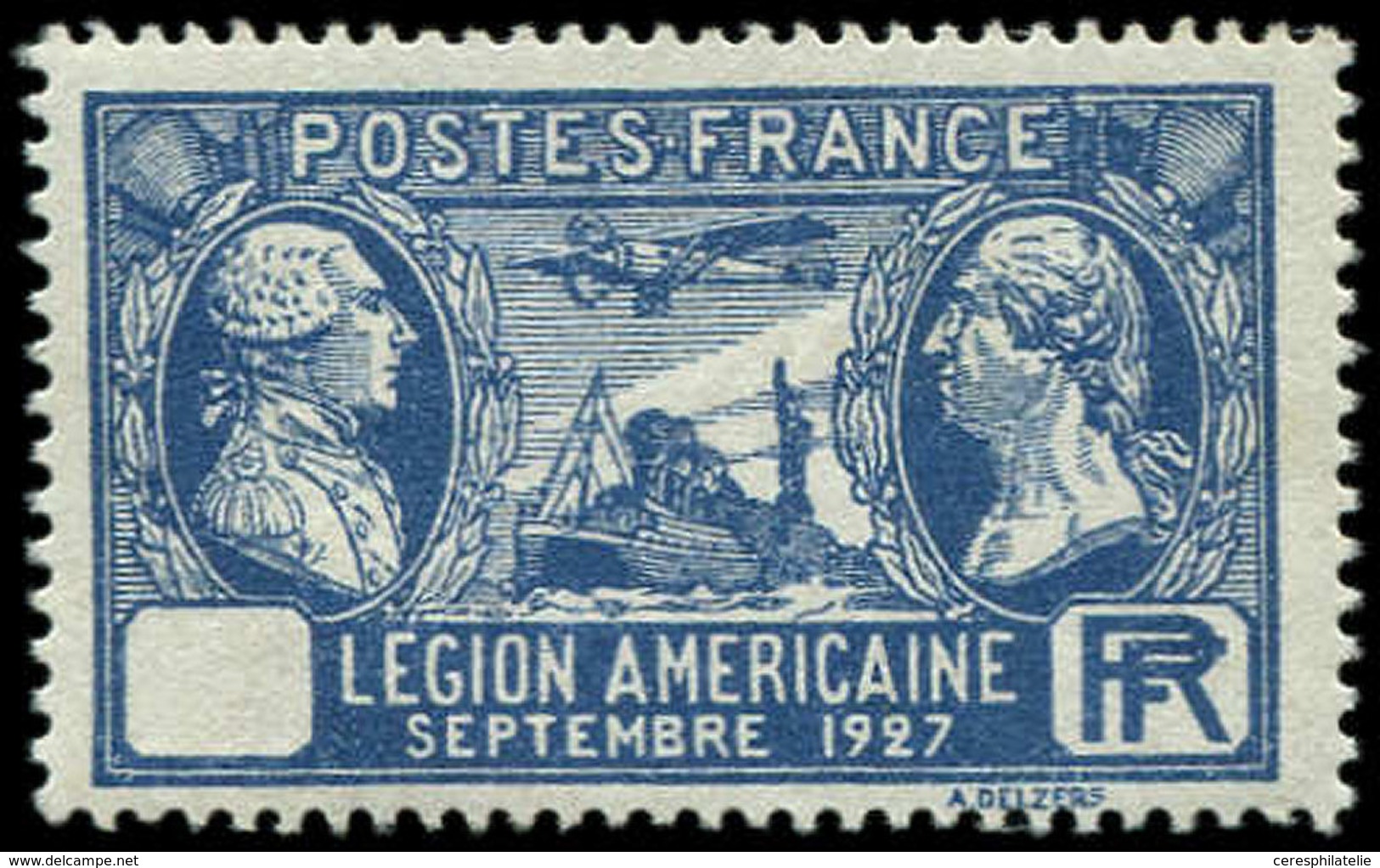 * VARIETES - 245b  Légion Américaine, 1f.50 Outremer, SANS La Valeur, TB. C - Used Stamps